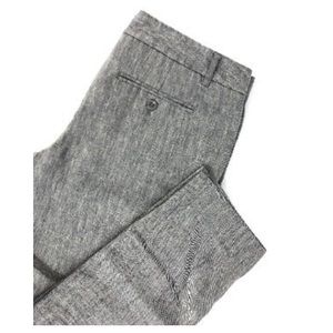 Gap slim cropped grey linen office pant